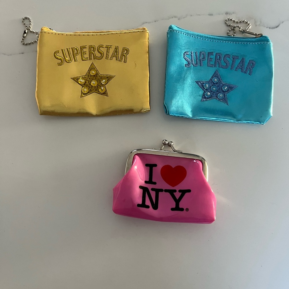 Nwot.  Three Adorable Kids Change/coin Purses.